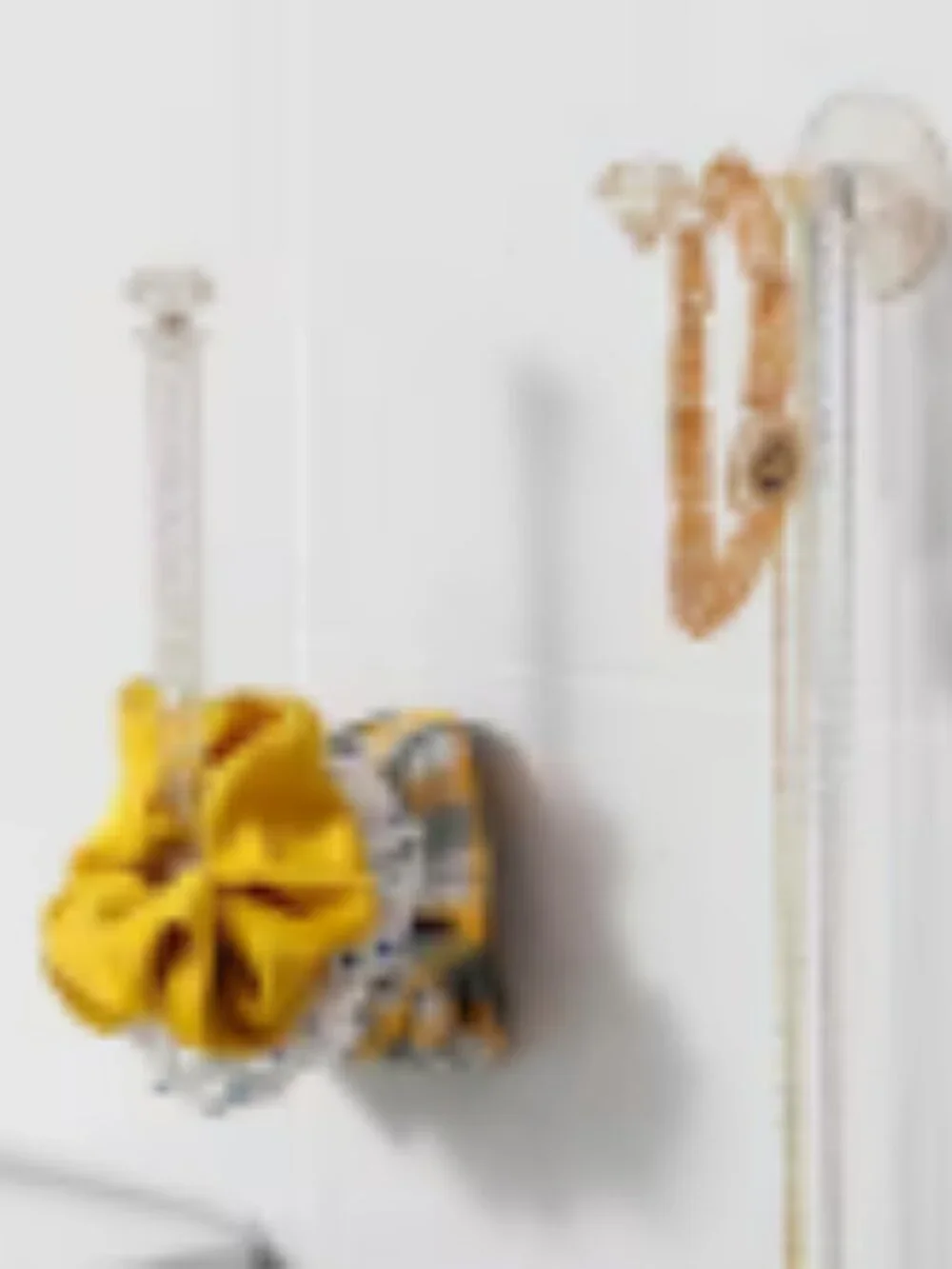 2 Pack Clear Diamond Glitter Multipurpose Self Adhesive Hooks